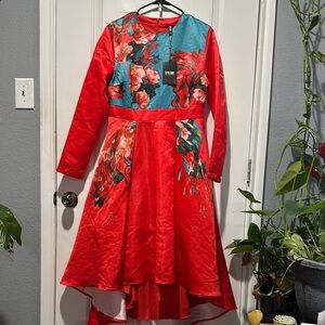 STYLEWE Red Floral Dress
